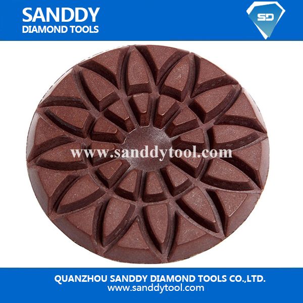 Diamond Concrete Floor Polishing Pads Rose Shape